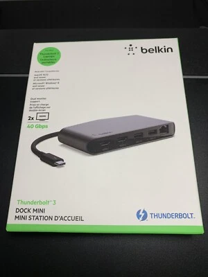 Belkin Thunderbolt 3 Dock Mini Hd Brand New Dual Hdmi 4k