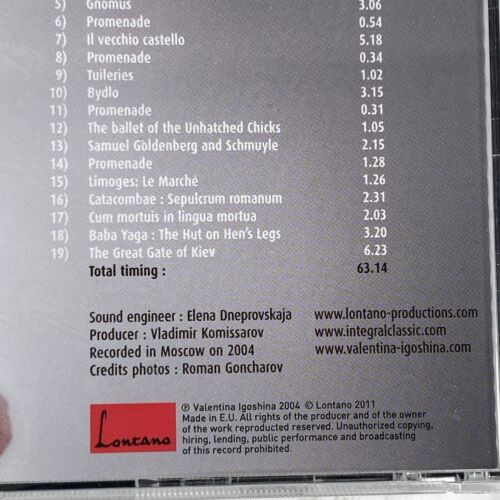 Valentina Igoshina - Frederic Chopin - Bescheidene Mussorgsky handsignierte CD - Bild 6 von 15