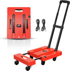 Carro De Mano De Empuje Plegable, Capacidad De 500 Lb, Color naranjo Duradero US