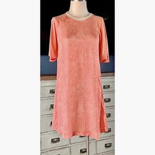 NWT New $138 Anthropologie Caspian Tunic Peach Pink Floral Tunic Mini Dress XS