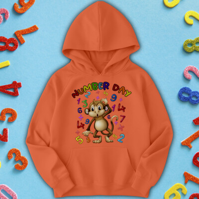 Kinder Fröhlicher Affe Mathe Tag National Ziffern Zahl Tag Pullover Hoody #ND