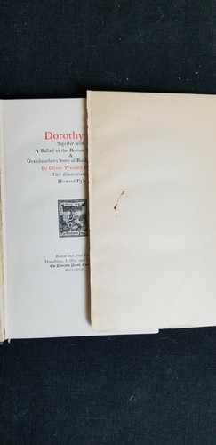 Vintage 1892 Dorothy Q by Oliver Wendell Holmes - Imagen 4 de 7