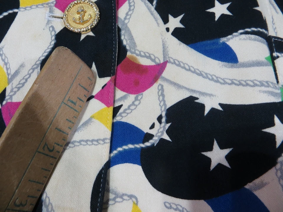 Blazer náutico vintage Escada Margaretha Ley para mujer 40 botones dorados linderd Foto 2 de 4