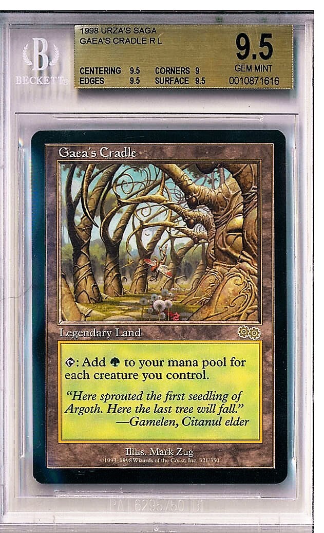 Gaea's Cradle - Urza's Saga, BGS 9.5 GEM MINT Reserve List Gaea's Cradle - Urza's Saga, BGS 9.5 GEM MINT Reserve List