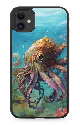 Tintenfisch Schwimmen Gummi Handyhülle Tintenfische Oktopus Kraken Meereslebewesen Skuid DM99