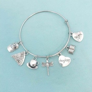 Gilmore Girls Silver Charms Expendable Bangle Bracelet Ebay