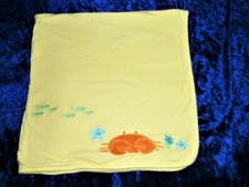 Vintage Gymboree Yellow Orange Ocean Sea Crab 2007 Blanket Fish Seaweed Starfish