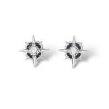 CZ cubic zirconia star stud earrings for men women streetwear unisex style