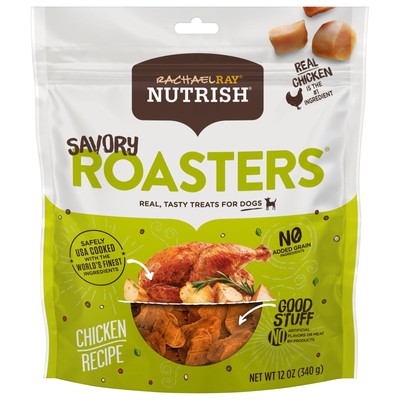  Nutrish Savory Roasters Dog Treats, Chicken Recipe, 12-Ounce Pouch