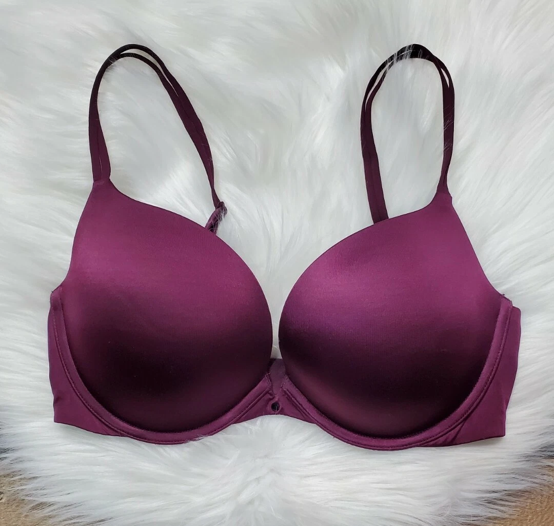 Victoria Secret Very Sexy Push Up Bra size 32DD Burgundy/Maroon