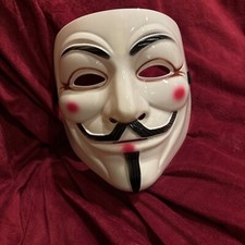 Vintage V For Vendetta Mask Guy Fawkes Anonymous Halloween Plastic Masks