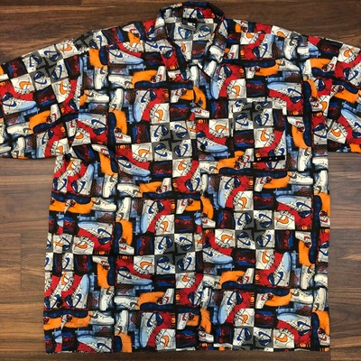 VTG Nike Air Force 1 LE Limited Edition All Over Print Button Down Shirt XXL  | eBay