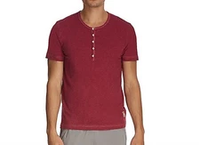 Buffalo David Bitton Men's Subyarn Terry Henley Round Neck Shirt - BD22318