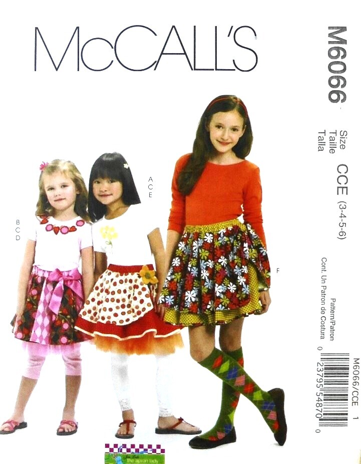 Girls Skirted Leggings Sewing Pattern McCall's Sewing Pattern 6066