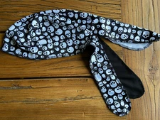 BLACK WHITE SKULLS HEX-TEK® Wicking Polyester Team Cycling SKULL CAP NEW