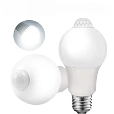 4PK Motion Sensor Lamp Bulb 5W 9W 12W 15W LED Light Bulb E27E26 Automatic On/Off