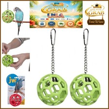 Parrot Toy 4 Inch Natural Rubber Foraging Treat Puzzle Bird Toy for Parrots 2