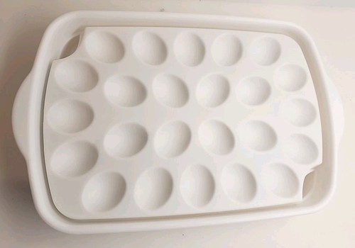 Pampered Chef Chillzanne Rectangular Server #2781 Deviled Egg/Vegetable Tray - Picture 5 of 8