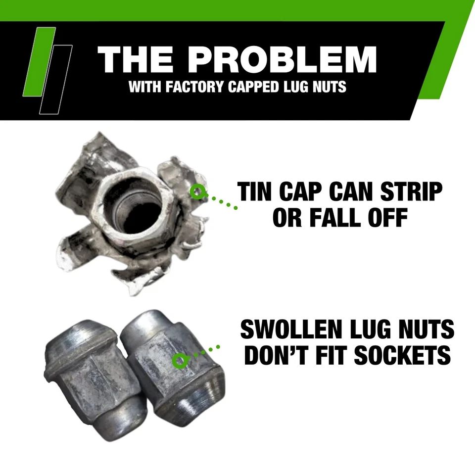 Tuercas cromadas para Jeep Grand Cherokee 2005-2010 con ruedas de fábrica Foto 3 de 4