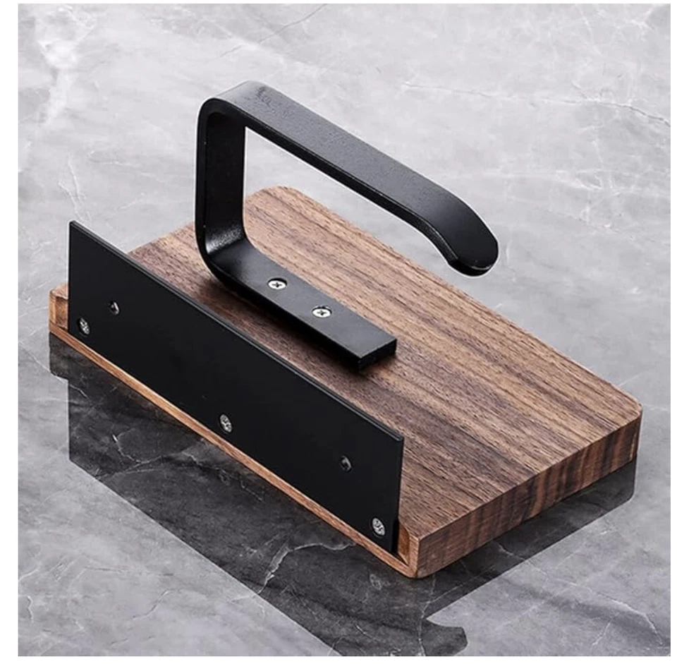 Soporte de papel higiénico de madera para montaje en pared con estante 2 colores Foto 2 de 4