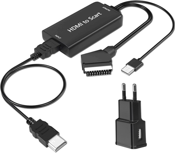 Hdmi Auf Scart Konverter 1080P Adapter Mit Hdmi Und Scart Kabel-image