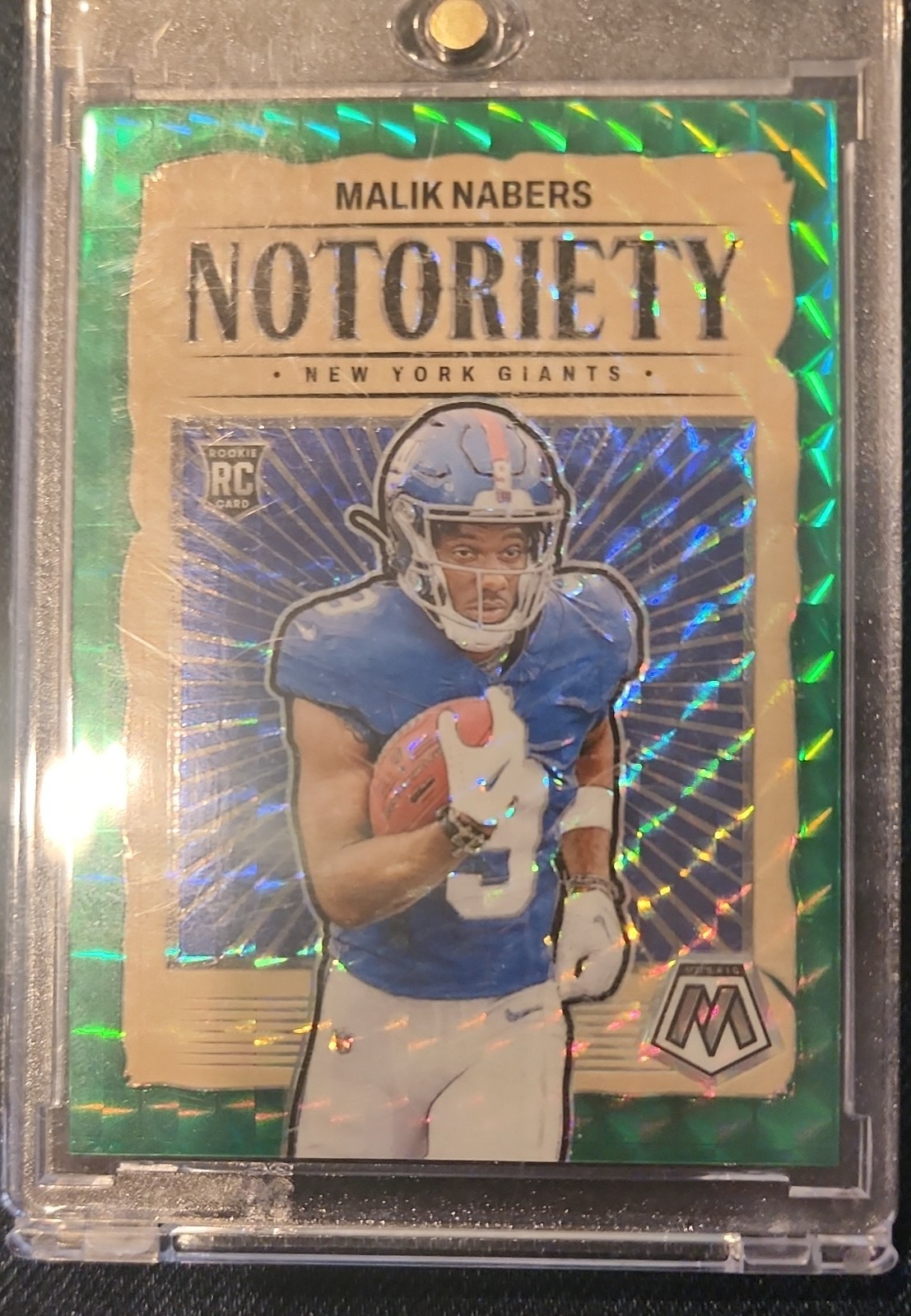 2024 Panini Mosaic - Notoriety Malik Nabers #23 Green Mosaic Prizm (RC)