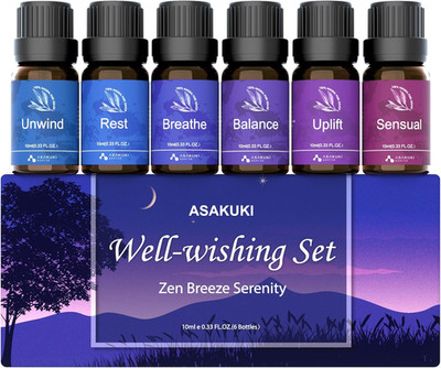Essential Oils for Diffuser  6 Mood Essential Oil Blends (Breathe, Uplift, Sensu