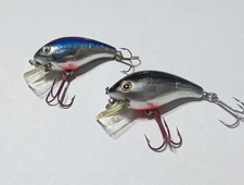 Vintage Tom Mann's Baby 8- Square Bill Crankbaits Set Of Two.Bery Good Condition