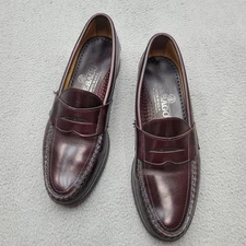 Sebago Shoes Mens Size 8.5 B Brown Leather Hand Sewn Penny Loafer