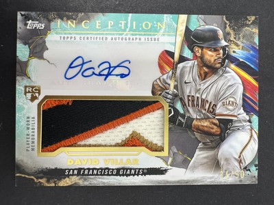 David Villar 2023 Topps Inception Auto 4-Color Patch Aqua /50 Rookie