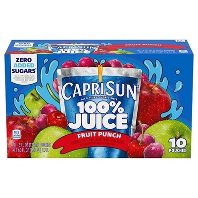 Capri Sun Fruit Punch, 60 Fluid Ounces, 4 Per Case