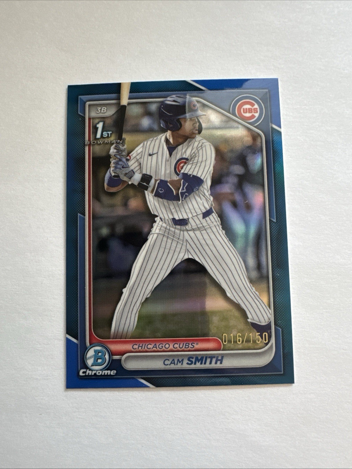 CAM SMITH 2024 BOWMAN CHROME 1ST TRUE BLUE REFRACTOR 16 /150