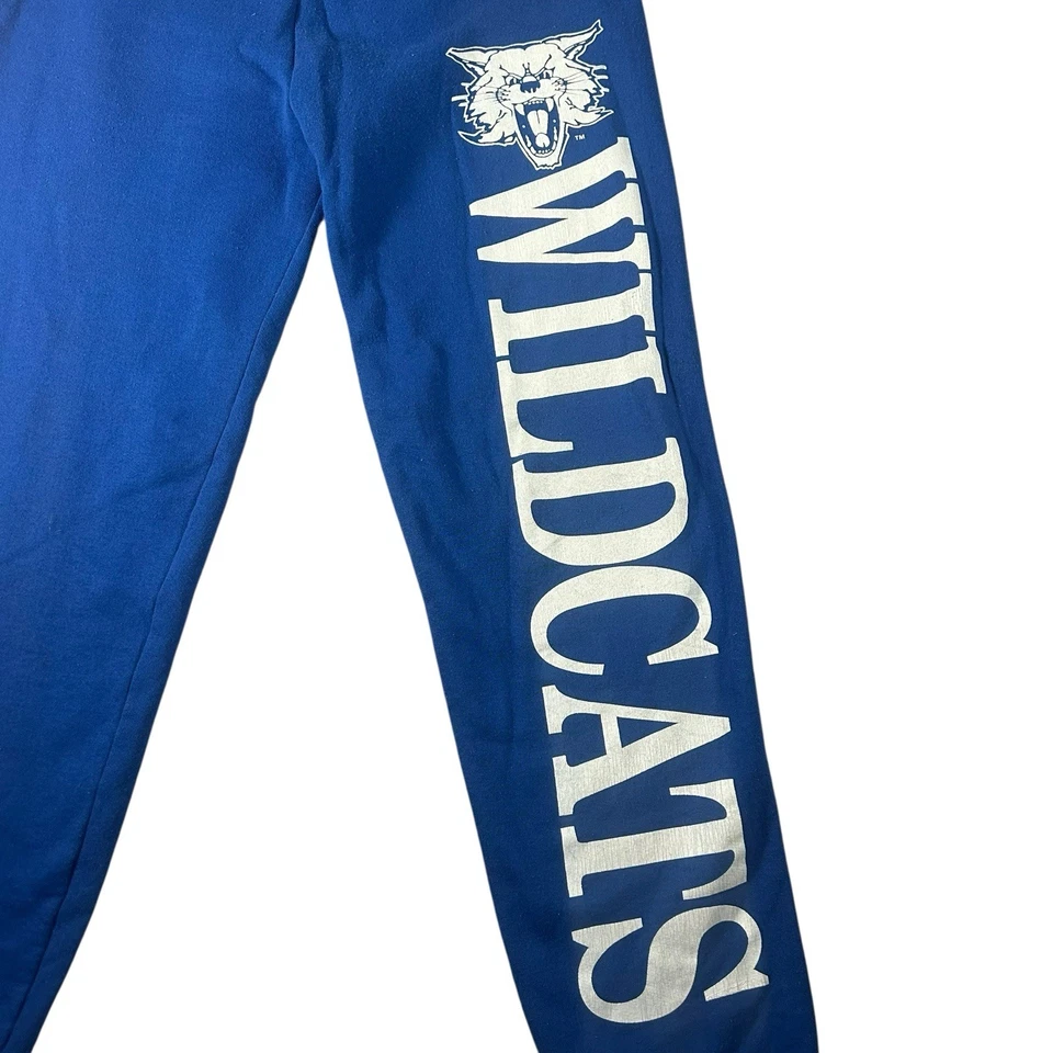 Vintage Kentucky Wildcats Spell Out Blue Sweatpants Men’s Large Banned Logo 90s - Image 2 of 4