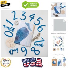 Ocean Baby Milestone Blanket   Monthly Baby Milestone Photo Prop for Boy, Und...