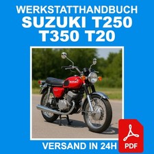 Workshop Manual Suzuki T250 T350 T20 1965-1972 Repair Manual CD PDF DE