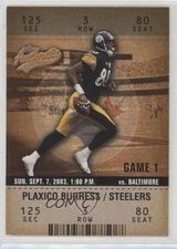 2003 Fleer Authentix Plaxico Burress #50