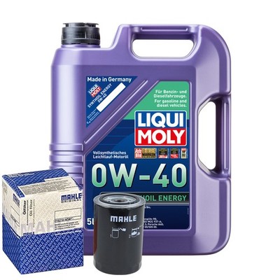 Motoröl 0W40 LIQUI MOLY Synthoil Energy 5L+MAHLE Ölfilter