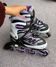 Youth inline skates ZPM Sports size 3Y-6Y, purple white black