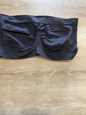 Rhonda Shear Black Underwire No Pads Strapless Bandeau Bra EUC Large