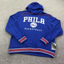 Philadelphia 76ers Hoodie Mens XL Blue NBA Basketball Pullover Fleece Sweatshirt