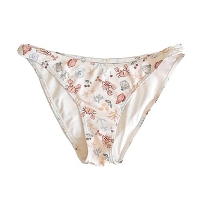 Rylee + Cru Womens Medium Scoop Bikini Bottom Nautical Swimwear