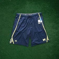 Michigan Wolverines NCAA Adidas Men's Navy Blue Player Performance Shorts