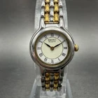 Seiko Watch Women 19mm White Dial Two Tone Round Vintage 1N00-0C59 New Battery 5