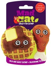 MAD CAT Chicken  Waffles Cat Toys 2pk