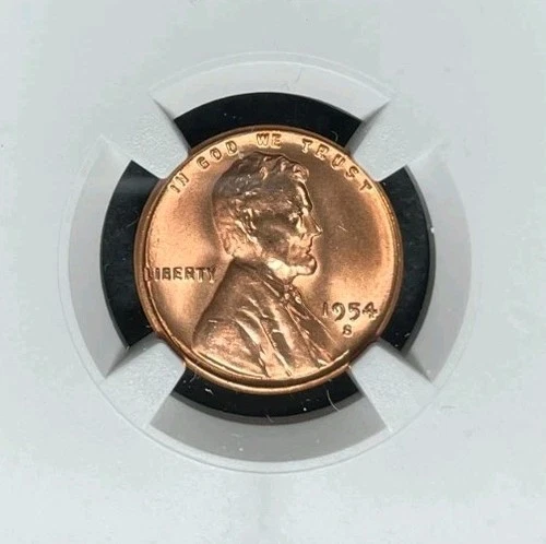 1954-S LINCOLN WHEAT CENT ~ NGC MS 66 RD ~BEAUTIFUL COIN~