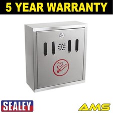 Image of Sealey Cigarette Bin Stainless Steel RCB02