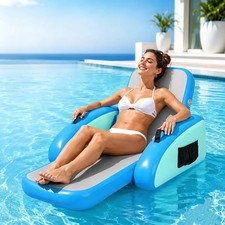 300LBS Inflatable Pool Float Chairs for Adults, Heavy Duty Drop-Stitch Water Lou