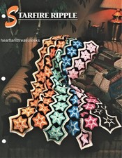 Starfire Ripple Annie's Attic Crochet Afghan Pattern Leaflet
