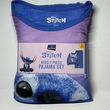 Disney Stitch Girls Long Sleeve Top  Pants Pajama Set 2-Piece Size L 10/12 NWT