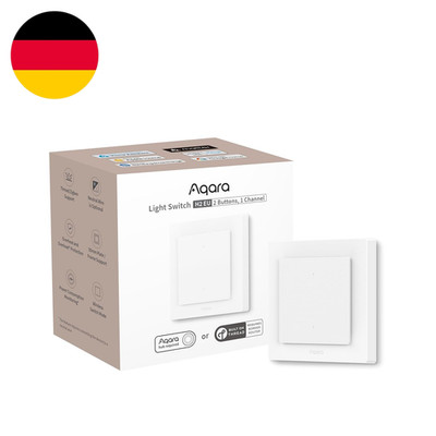 Aqara Lichtschalter H2 EU (2-In-1 Neutral, 2 Tasten 1 Kanal), Thread/Zigbee-Prot